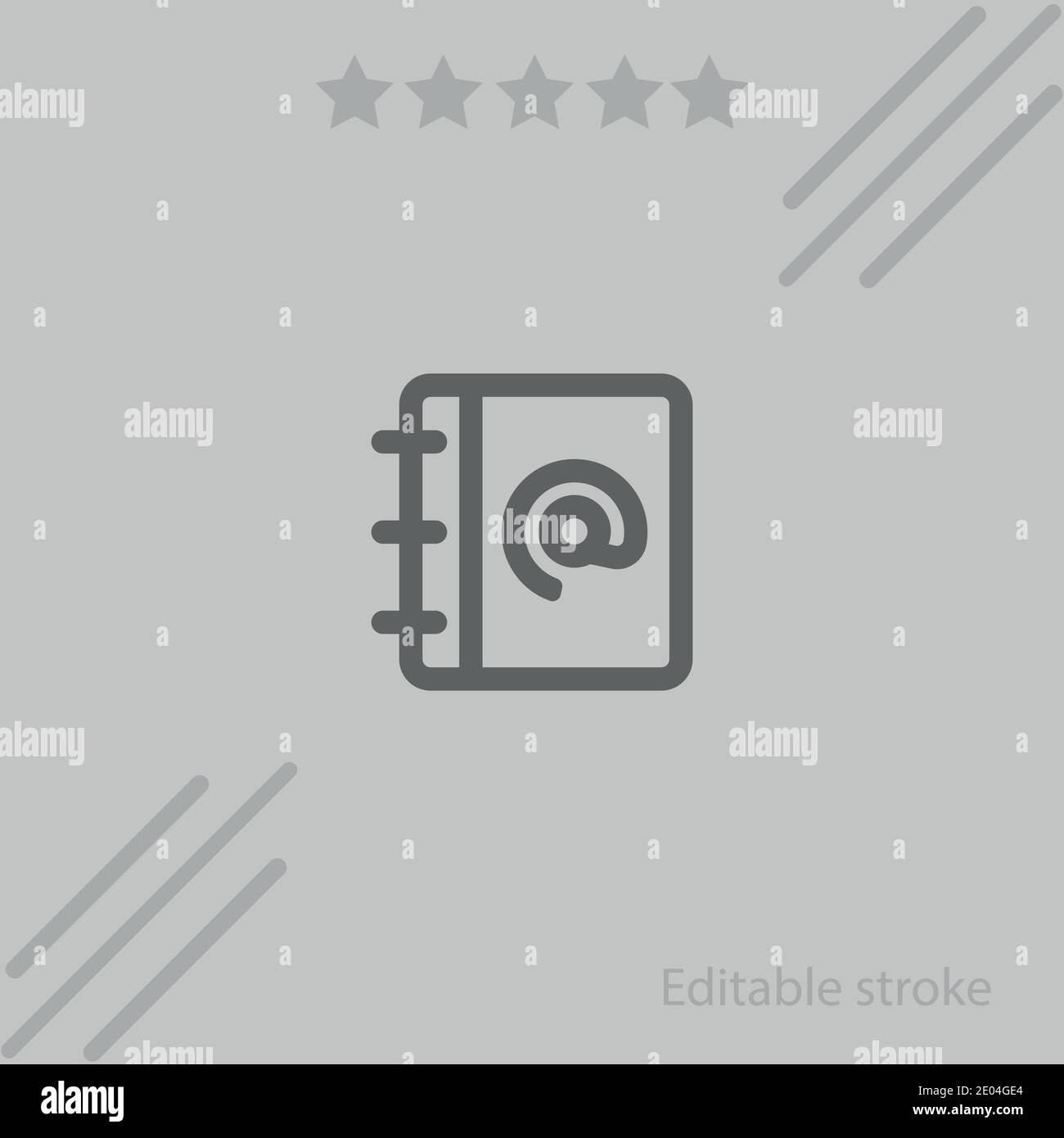 emails contacts book vector icon modern simple vector illustration Stock Vector