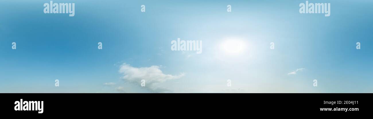 Blue sky with light clouds Seamless panorama in spherical ...