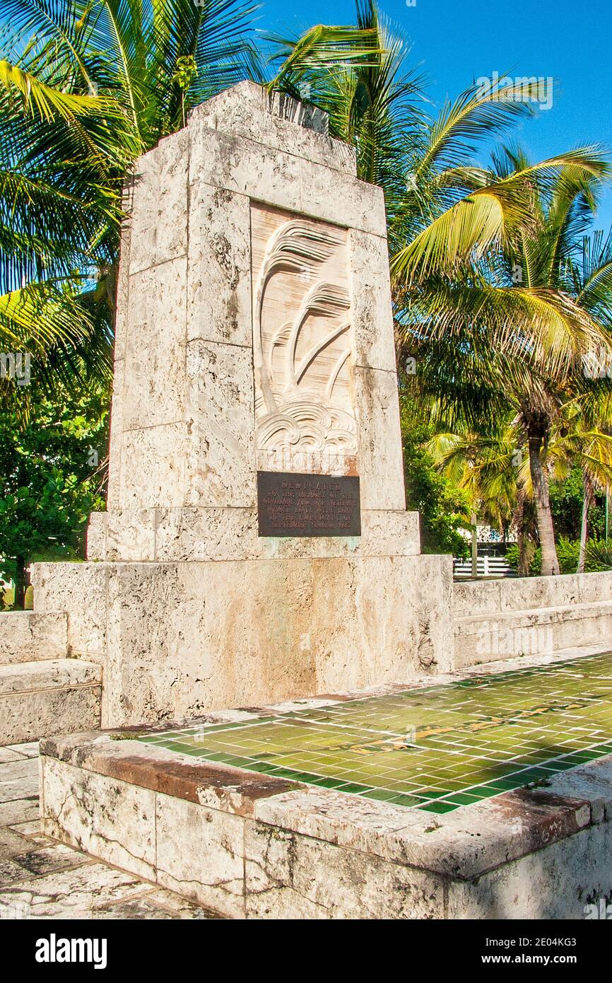 The Florida Keys Memorial to the victims of the Great Hurricane of 1935 in Islamorada in the Florida Keys. Stock Photo
