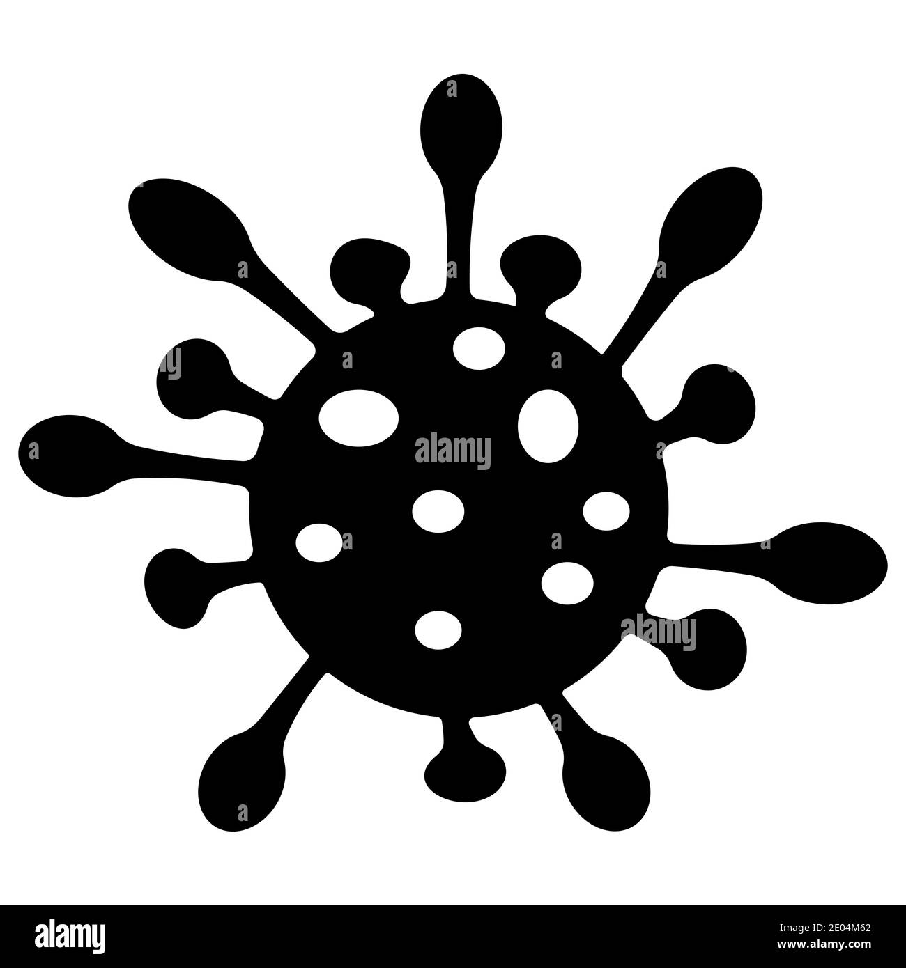Sign icon bacteria coronavirus influenza pathogen isolated on a white background, vector of bacteria and microbes, microorganisms that cause diseases Stock Vector