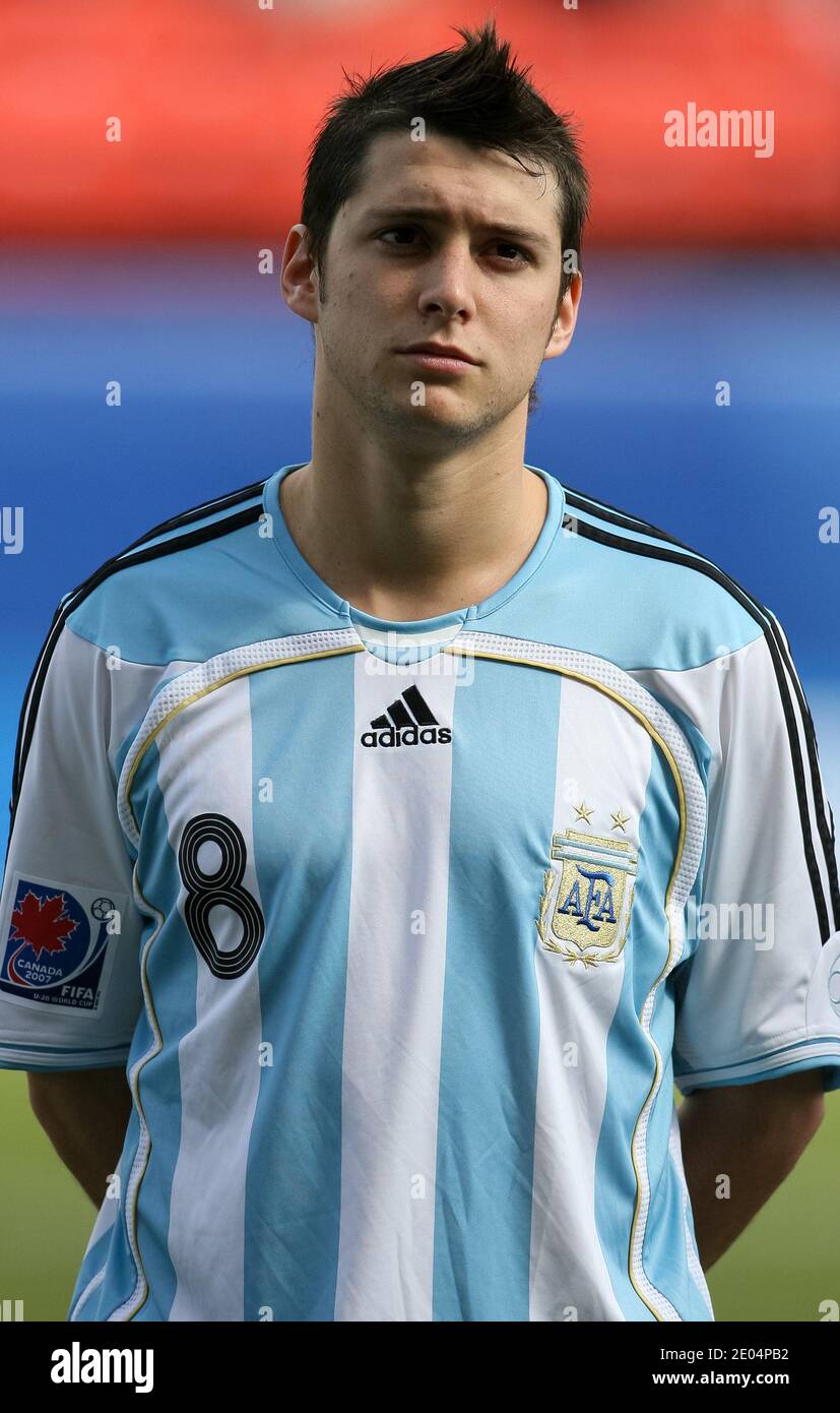 Argentine soccer player Matias Sanchez at the 2007 FIFA U20 World Cup in Canada Stock Photo