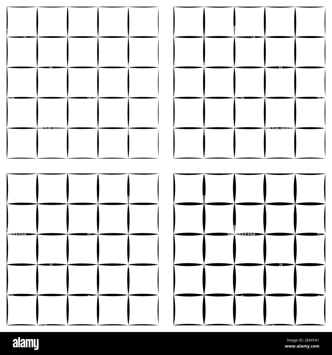 Set seamless pattern grid tiles, vector grid cells, tile pattern Stock Vector