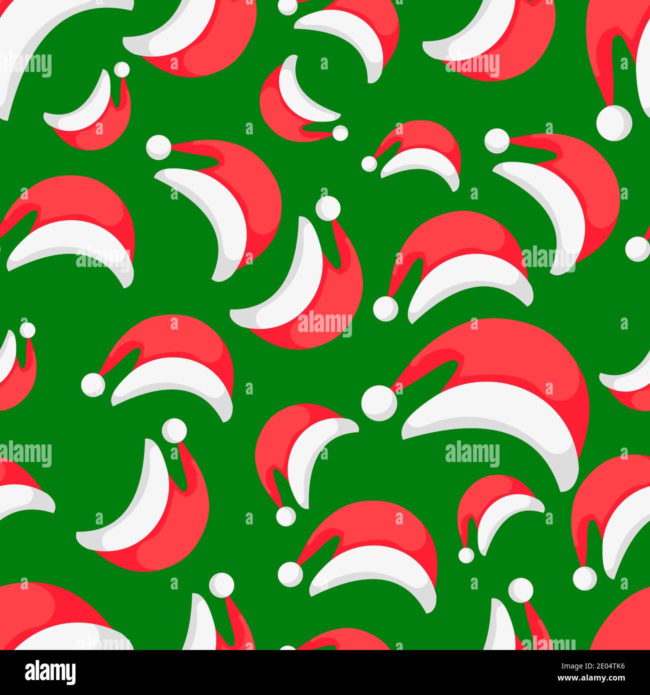 seamless Wallpaper background red Santa Claus hat beard vector holiday ...