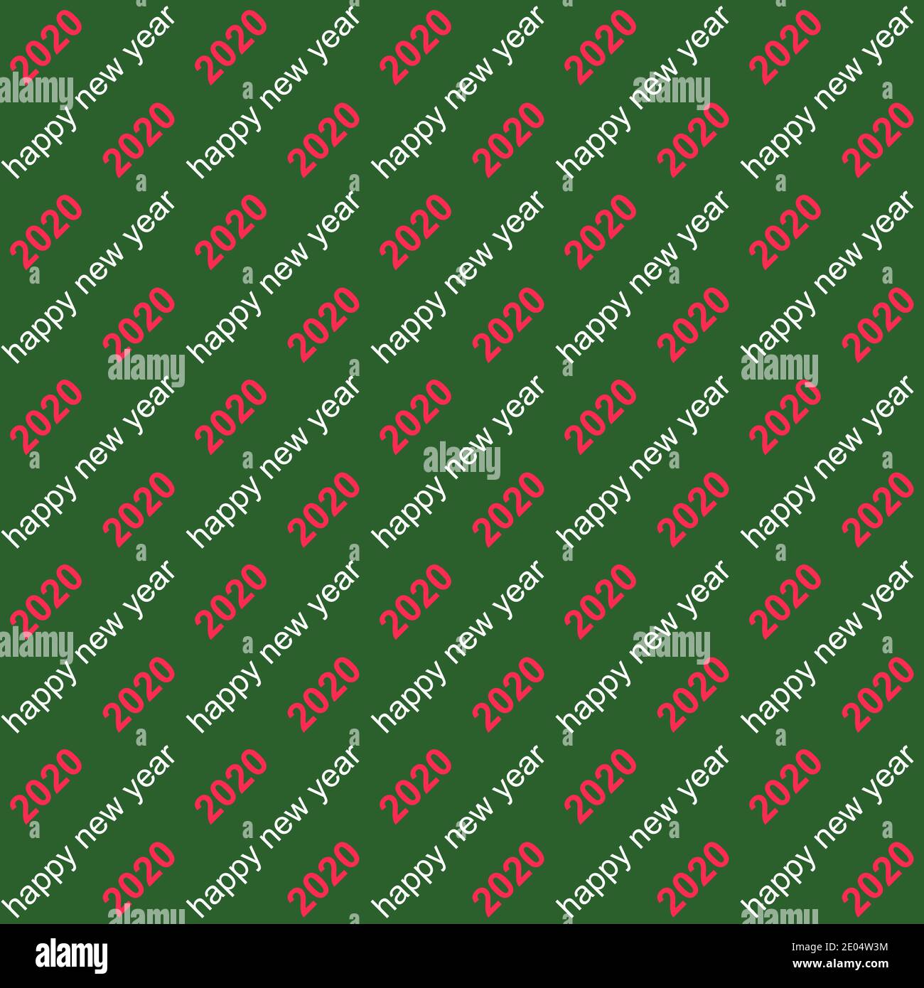 Seamless background 2020 happy new year text on a diagonal,vector seamless holiday pattern 2020 new year for replacement chrome key printing on gift Stock Vector