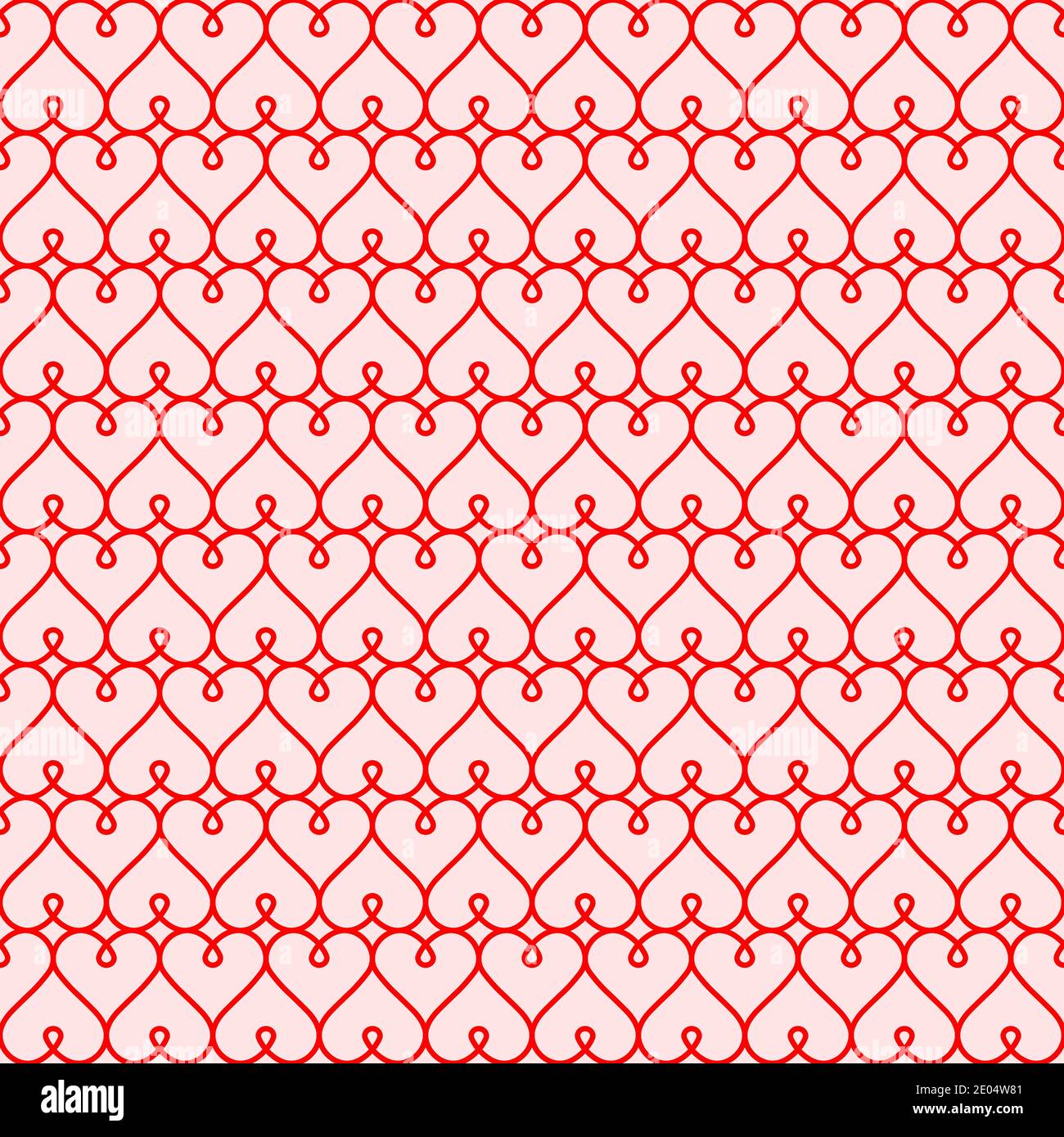 red hearts seamless background vector background for Valentines day calligraphic hearts for Declaration of love at first sight Stock Vector