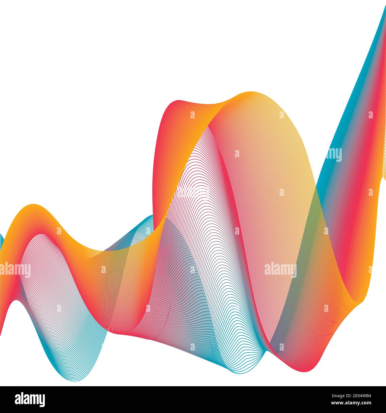 Abstract template background with music sound wave Vector blend colorful lines header banner Stock Vector