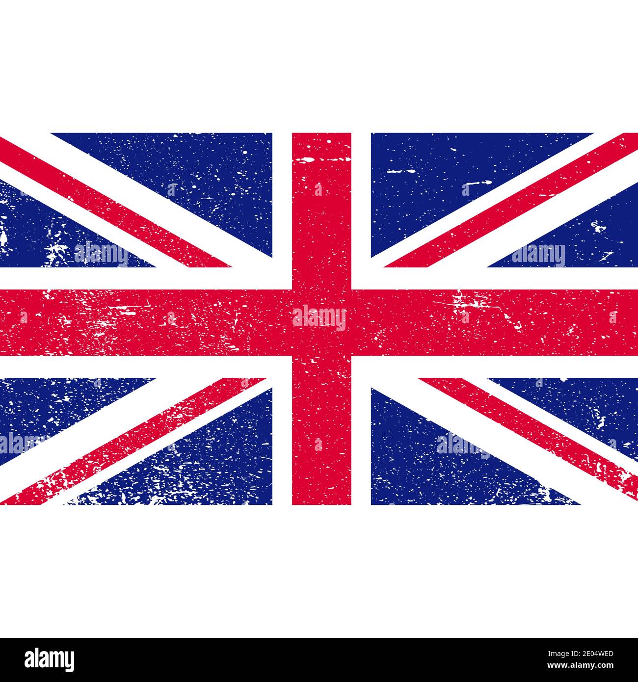 shabby British flag vector flag GB grunge style, United Kingdom UK grunge, old, scratched style flag Stock Vector