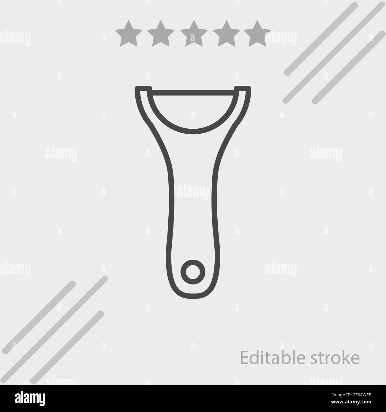 knife for potatoes vector icon modern simple vector illustration Stock Vector