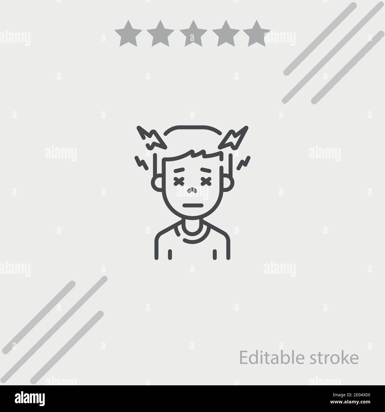 headache vector icon modern simple vector illustration Stock Vector ...