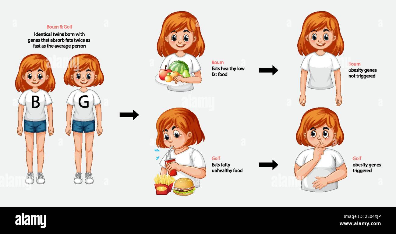 Infographic of healthy and unhealthy eating habit illustration Stock ...