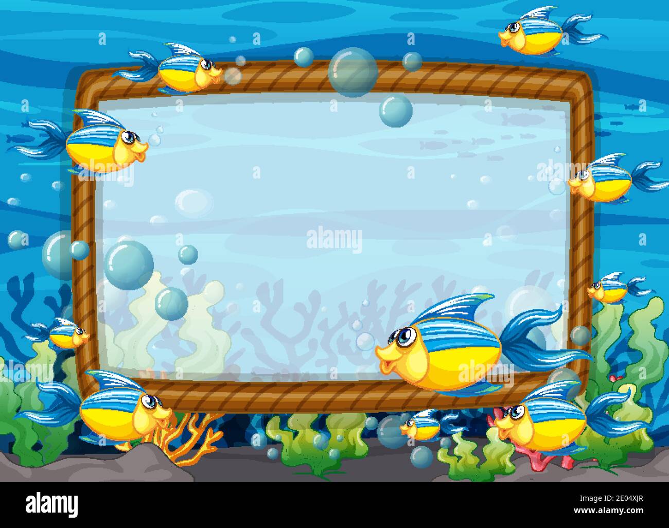 Border frame scene underwater illustration hi-res stock photography and ...