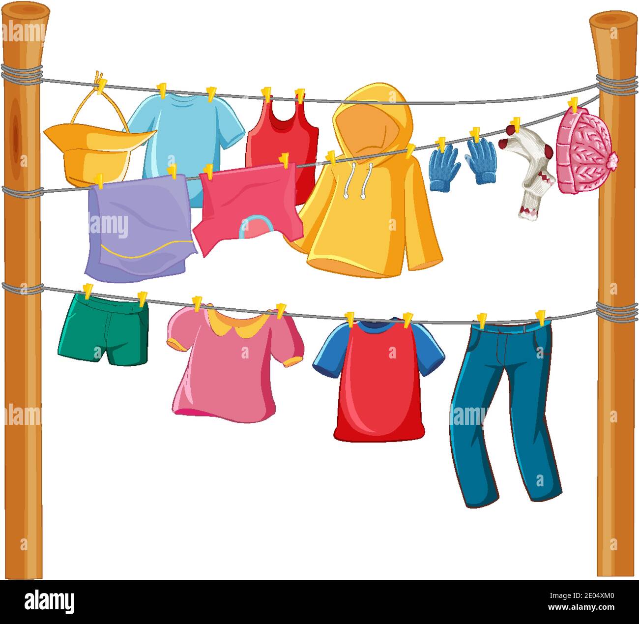 Isolated clothes on the rack display illustration Stock Vector Image ...