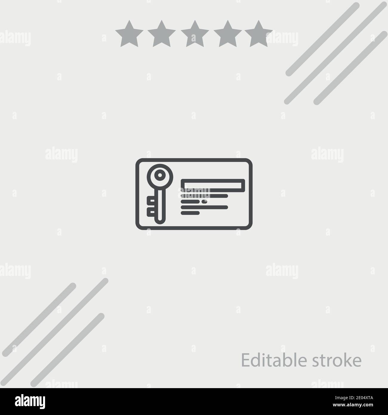 key card vector icon modern simple vector illustration Stock Vector ...
