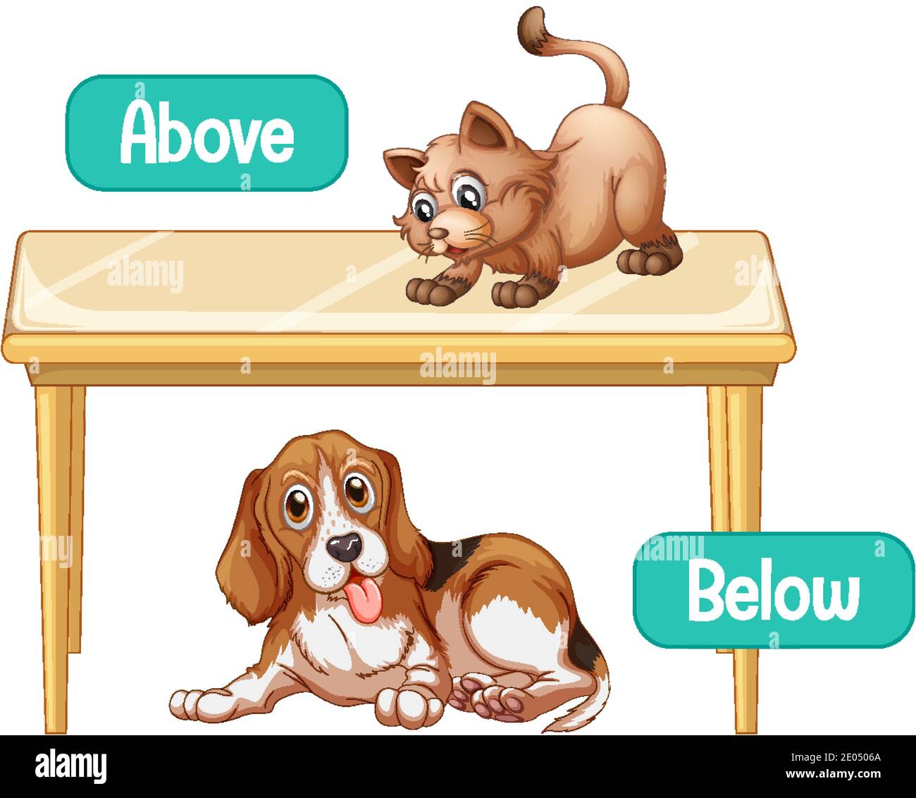 Opposite words with above and below illustration Stock Vector Image Opposite words with above and below illustration Stock Vector Image