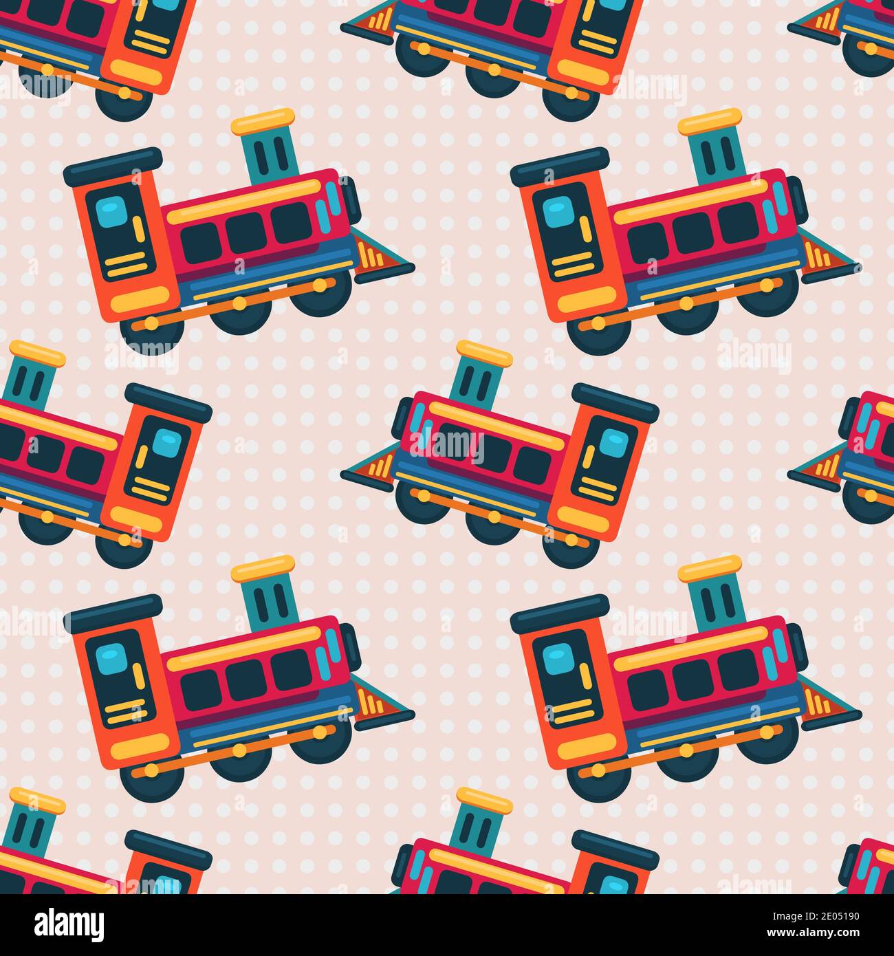 locomotive toy seamless pattern vector illustration Stock Vector