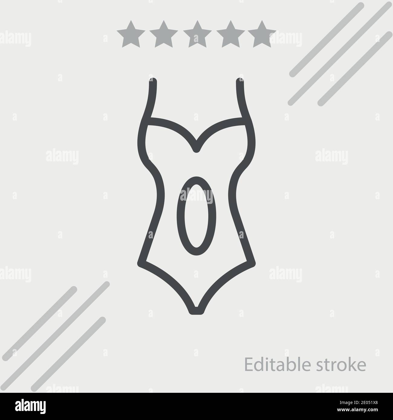 swimsuit vector icon modern simple vector illustration Stock Vector