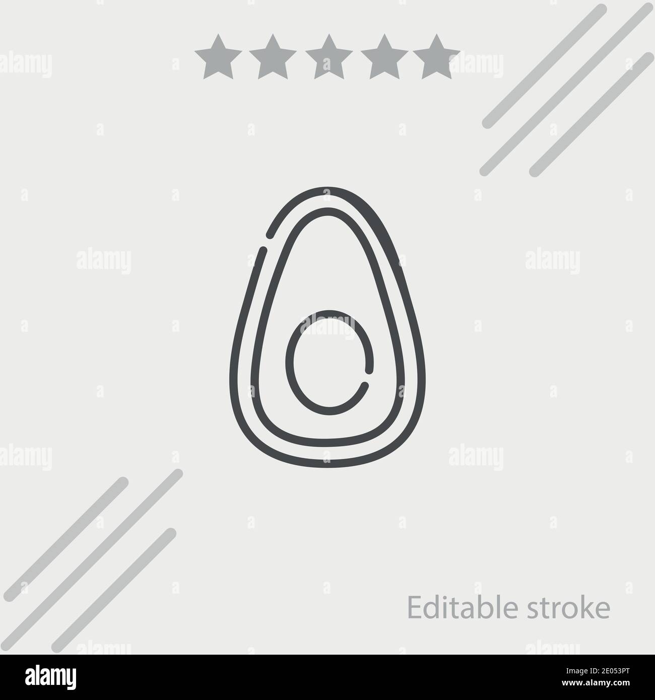 avocado vector icon modern simple vector illustration Stock Vector ...