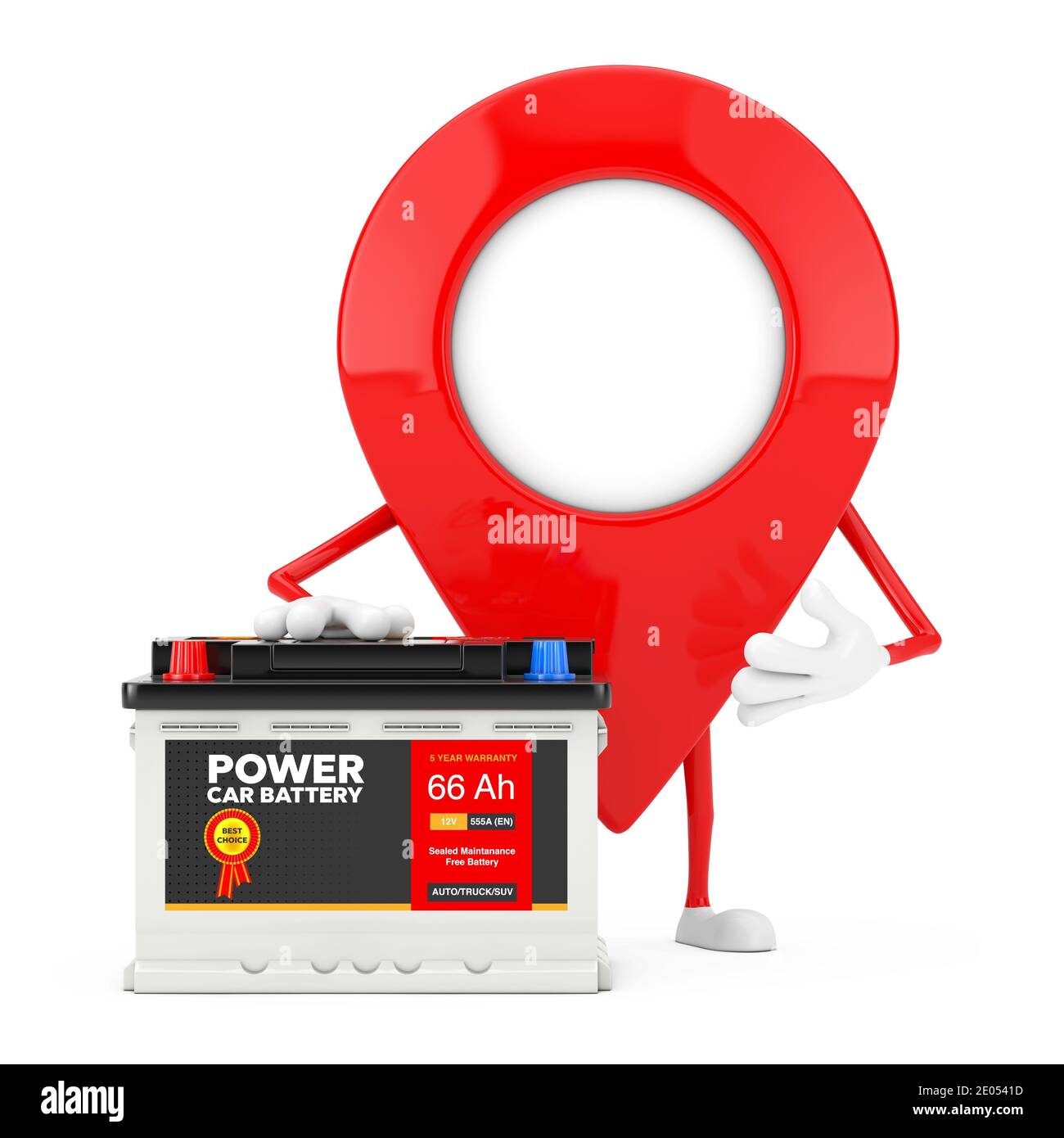 Map Pointer Pin Character Mascot and Rechargeable Car Battery 12V ...