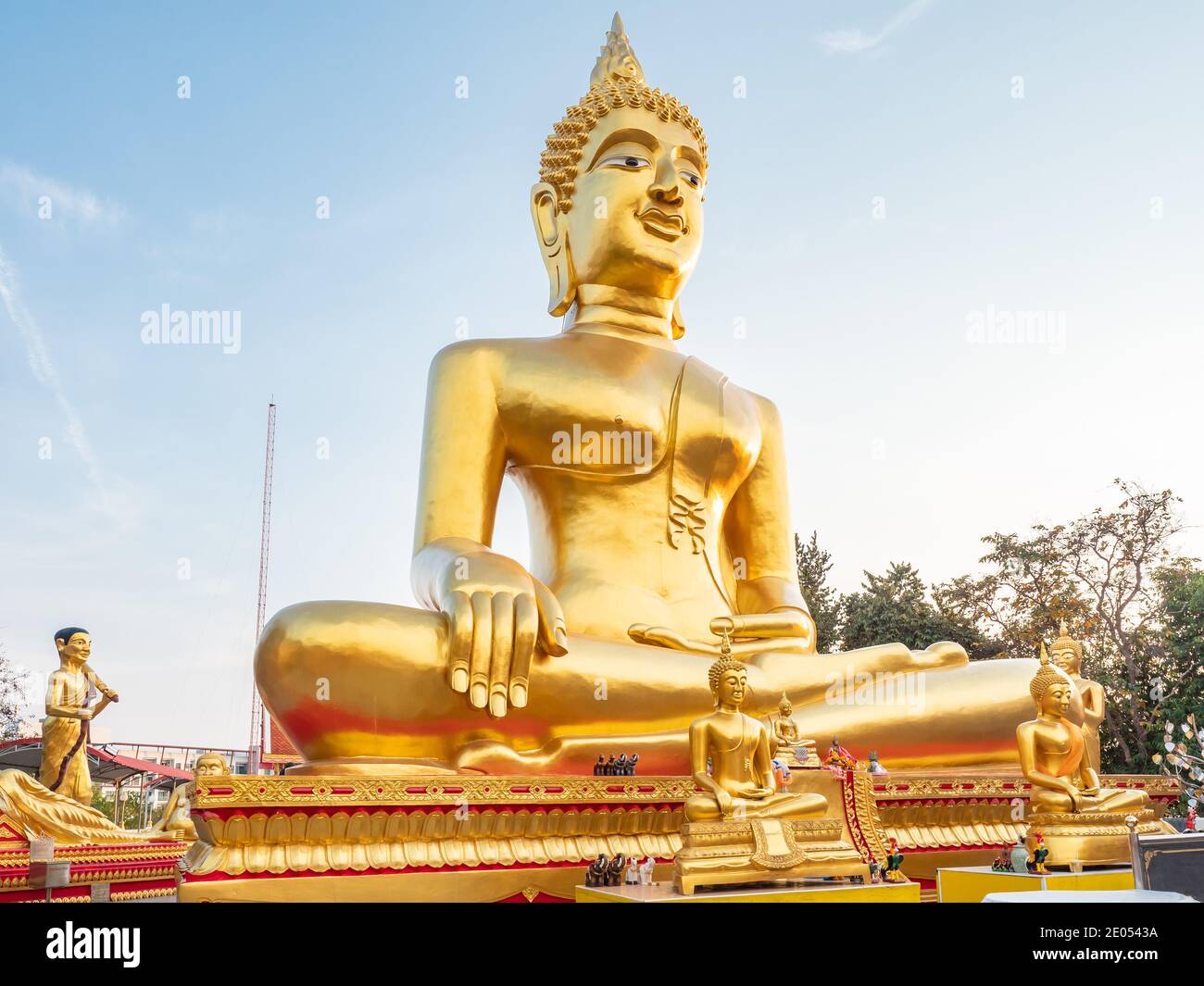 Wat Phra Yai, Big Buddha Temple, on the top of Pratamnak Hill between Pattaya and Jomtien. The temple is a popular tourist destination with great view Stock Photo