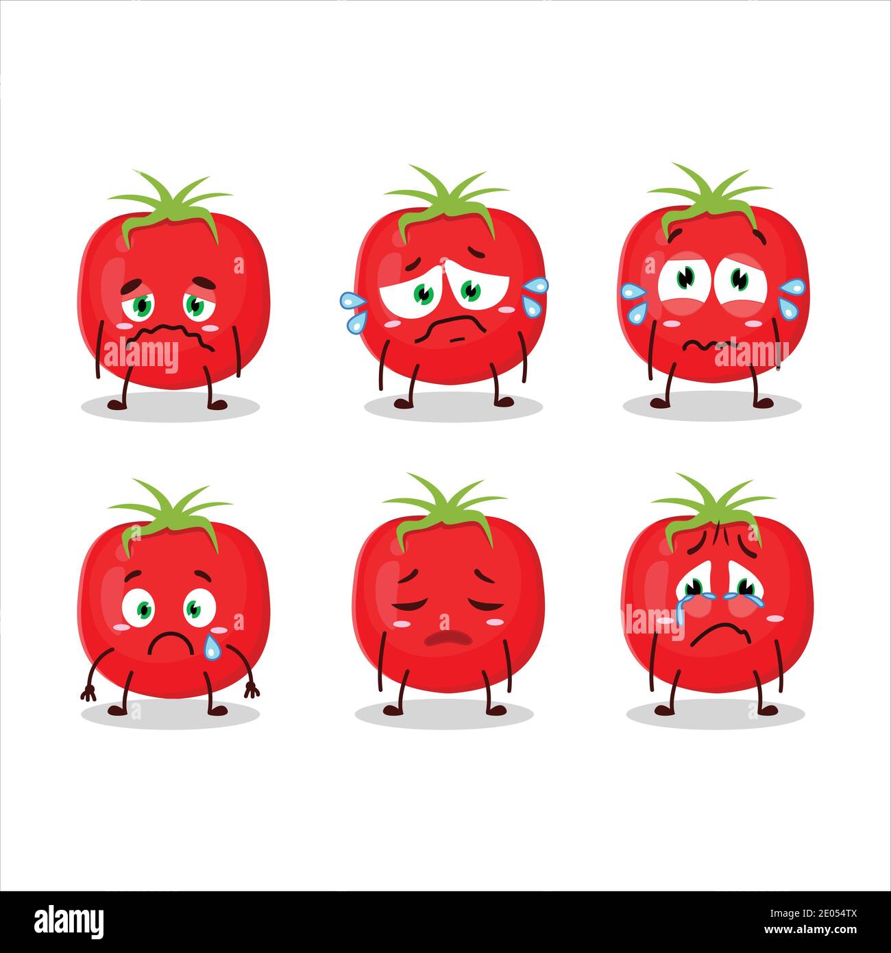 Tomato cartoon in character with sad expression. Vector illustration Stock  Vector Image & Art - Alamy
