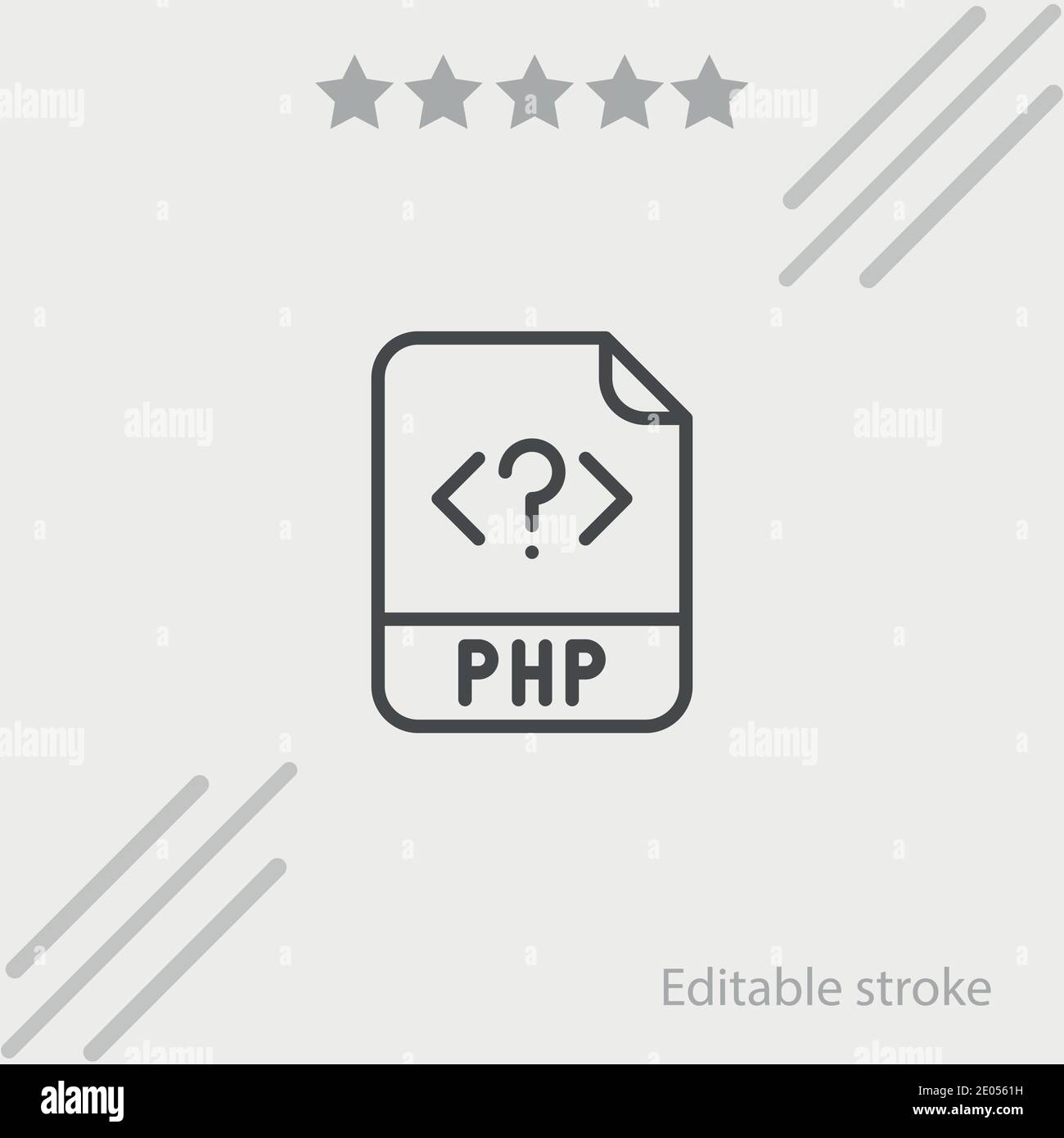php vector icon modern simple vector illustration Stock Vector Image ...