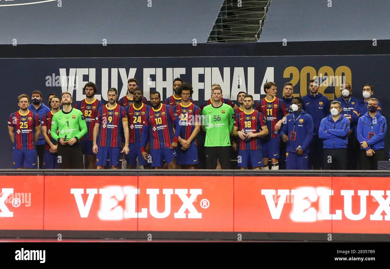 Team FC Barcelone during the EHF Champions League, Final Four, Final  handball match between THW Kiel and FC Barcelona on December 29, 2020 at  Lanxess Arena in Cologne, Germany. Photo Laurent Lairys/ABACAPRESS.COM