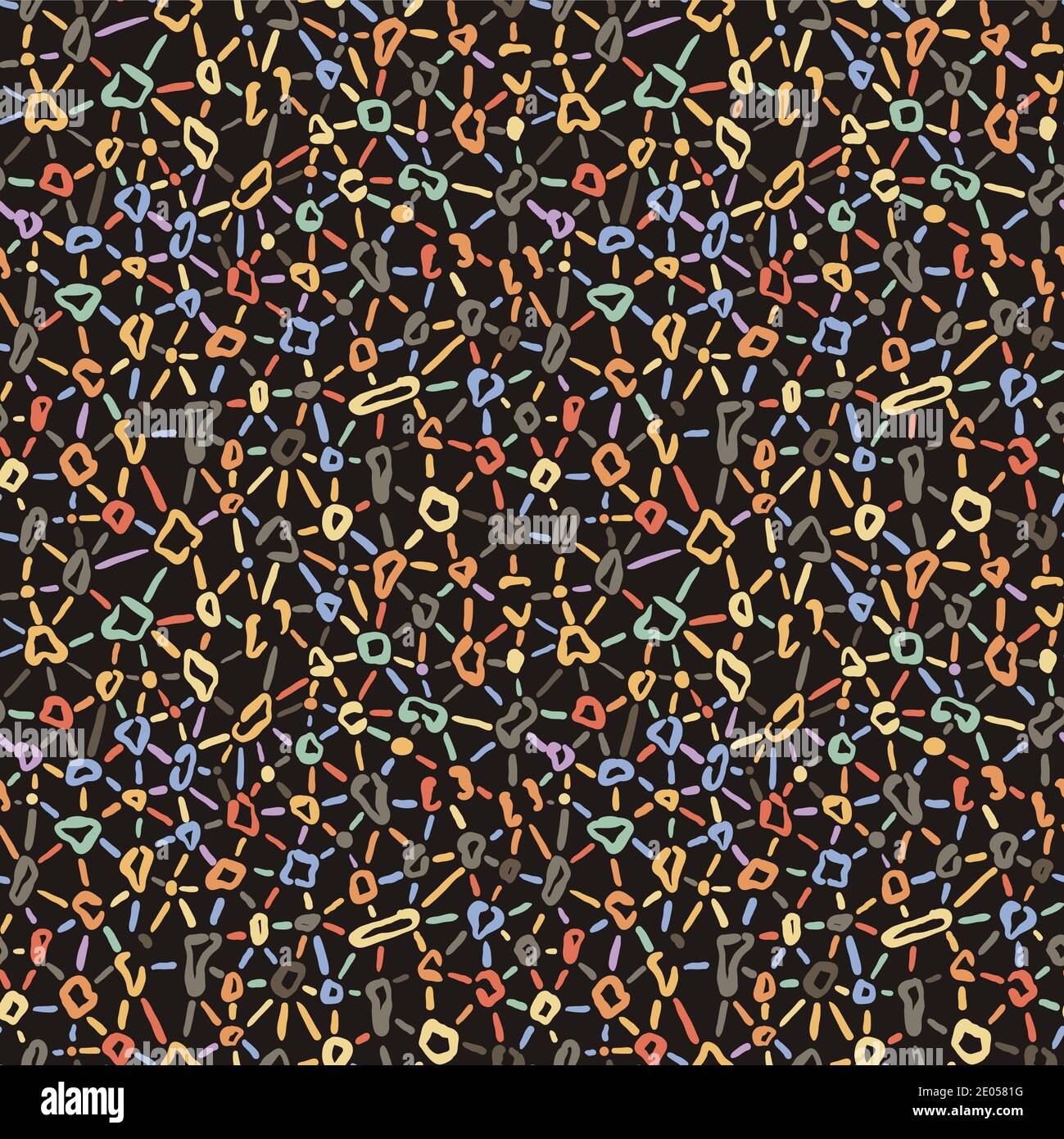 Seamless hand drawn coloring pattern. Creative endless background with ...