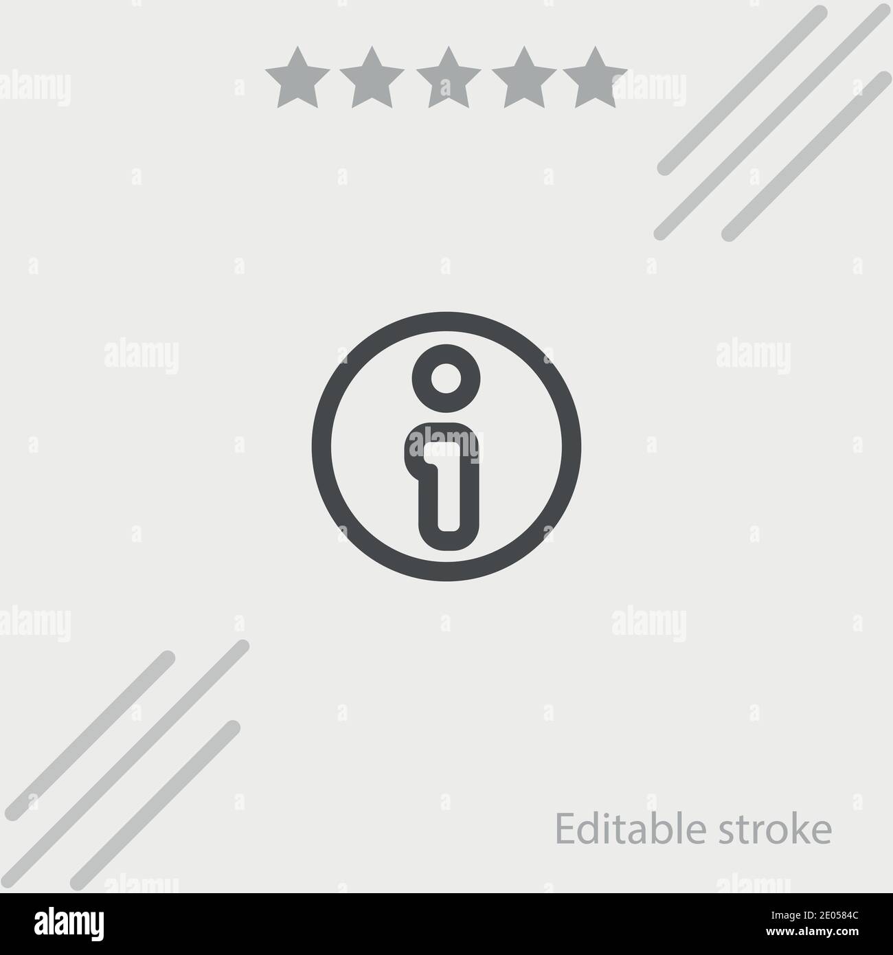 information circular button outline vector icon modern simple vector ...