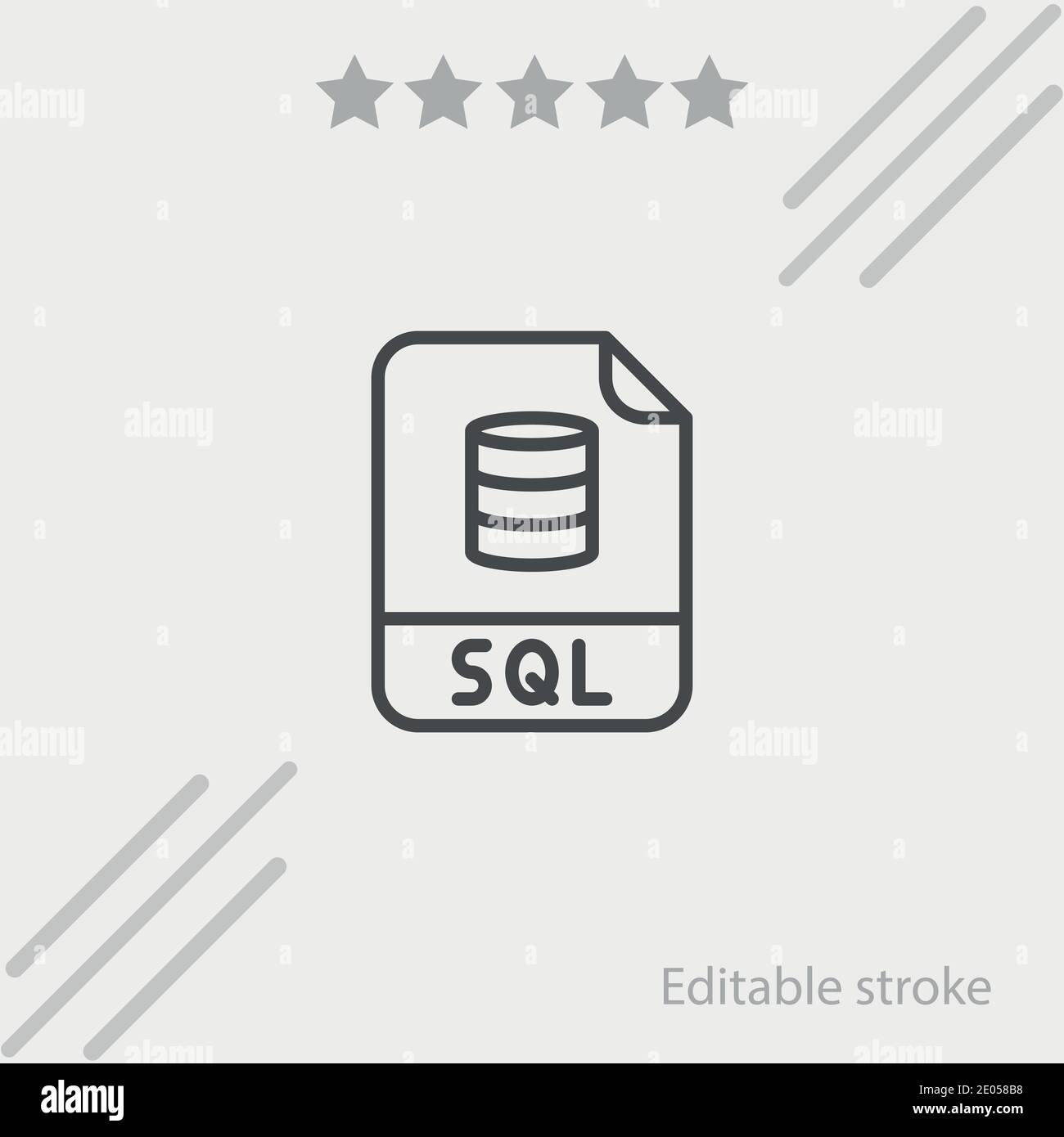 sql vector icon modern simple vector illustration Stock Vector Image ...