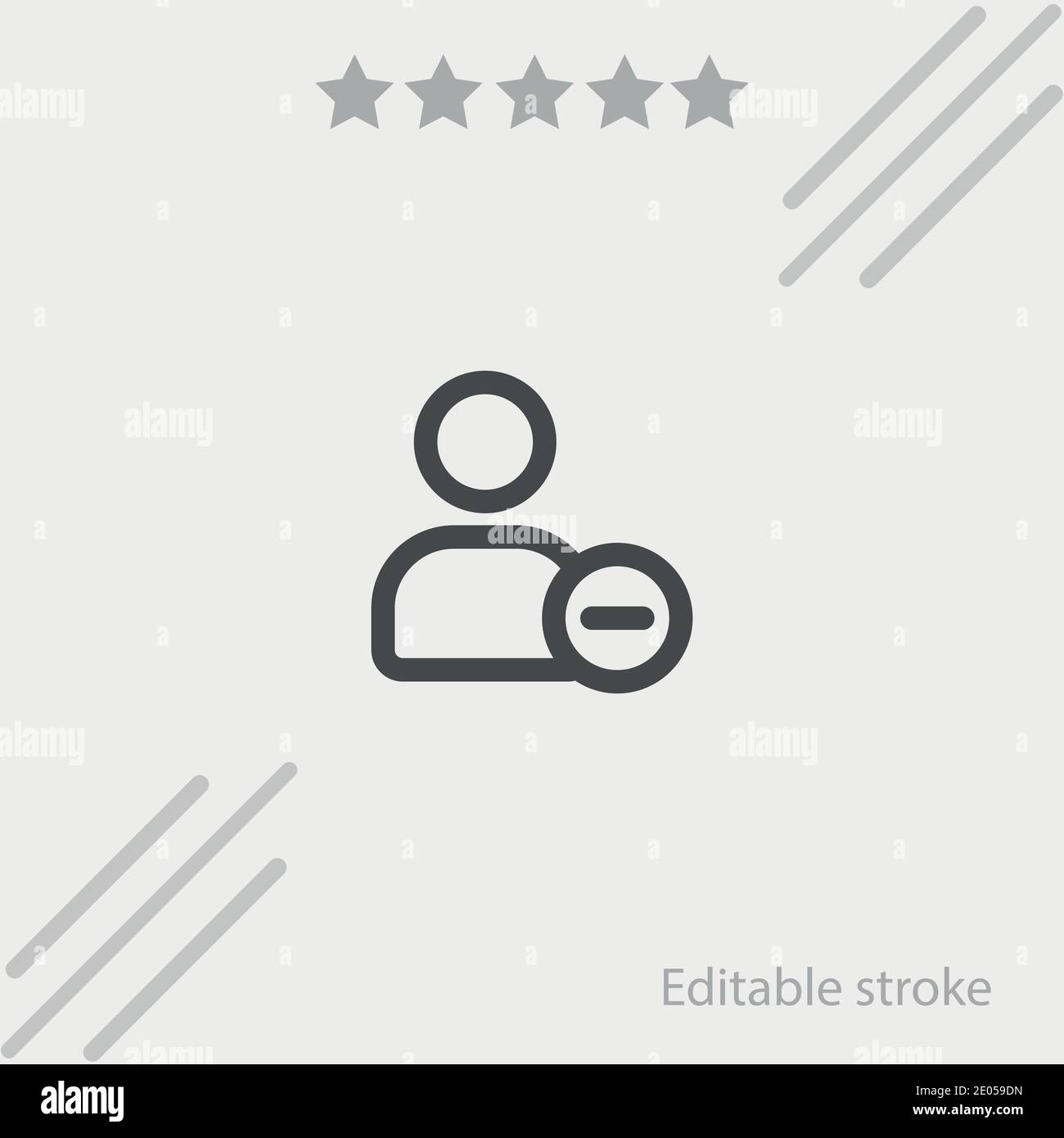 remove person outlined interface button vector icon modern simple vector illustration Stock Vector