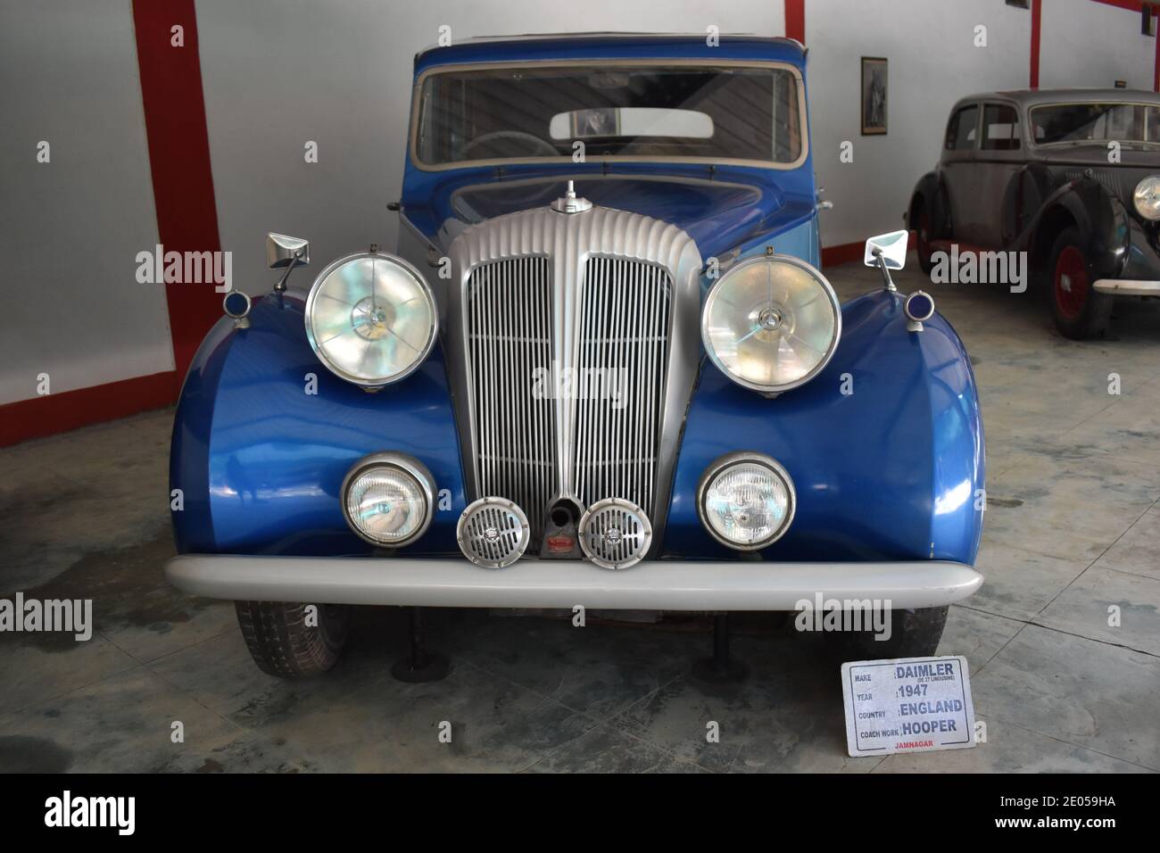 16 Nov 2020, Auto World Vintage Car Museum. Ahmedabad, Gujarat, India. DAIMLER YEAR 1947, ENGLAND, HOOPER Stock Photo