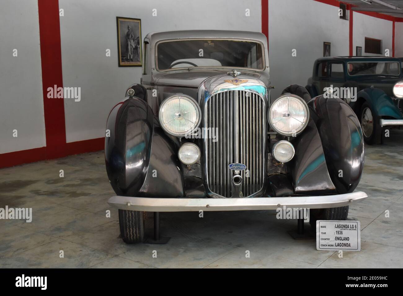 16 Nov 2020, Auto World Vintage Car Museum. Ahmedabad, Gujarat, India. LAGONDA LG 6, YEAR 1936, ENGLAND Stock Photo