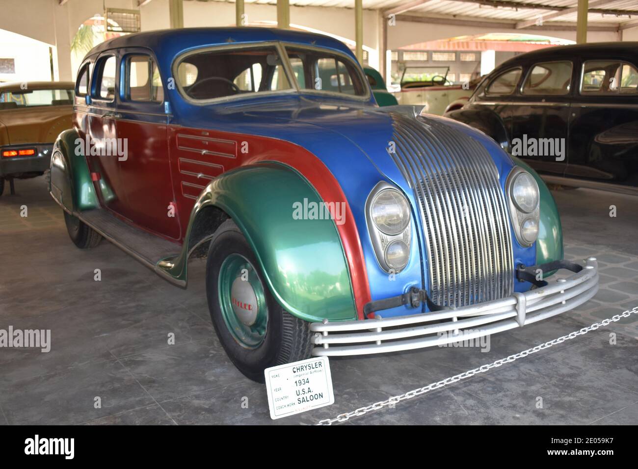 16 Nov 2020, Auto World Vintage Car Museum. Ahmedabad, Gujarat, India. CHRYSLER-IMPERIAL AIRFLOW, YEAR 1934, U.S.A, SALOON Stock Photo
