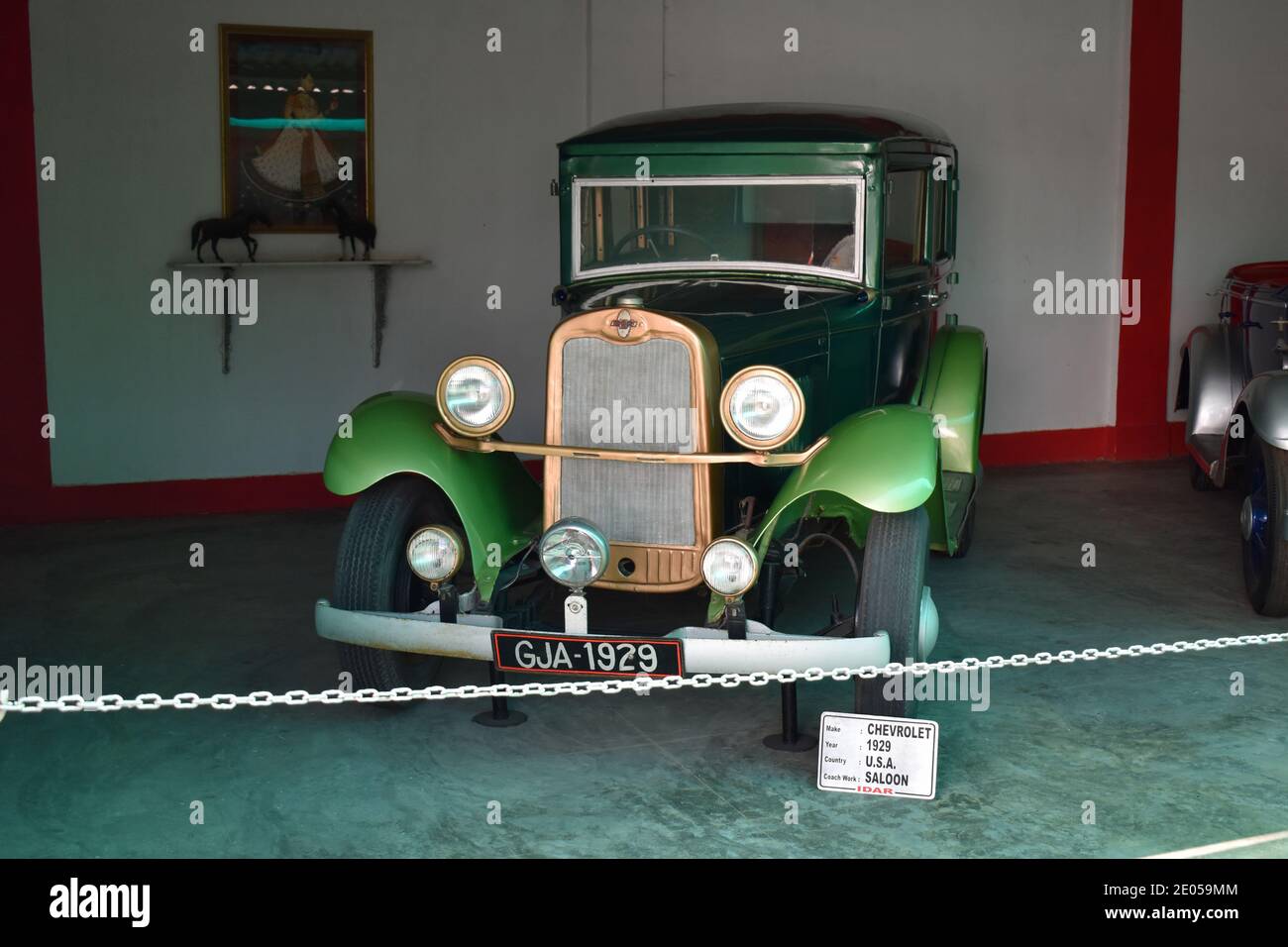 16 Nov 2020, Auto World Vintage Car Museum. Ahmedabad, Gujarat, India. CHEVROLET, YEAR 1929, U.S.A, SALOON Stock Photo