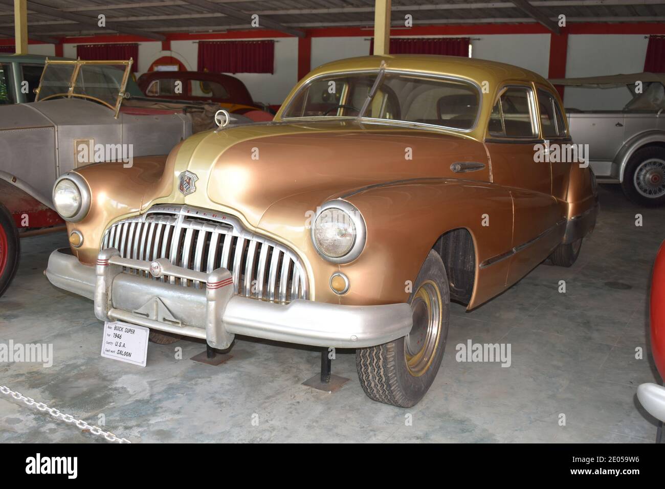 16 Nov 2020, Auto World Vintage Car Museum. Ahmedabad, Gujarat, India. BUICK SUPER YEAR 1946, U.S.A, SALOON Stock Photo