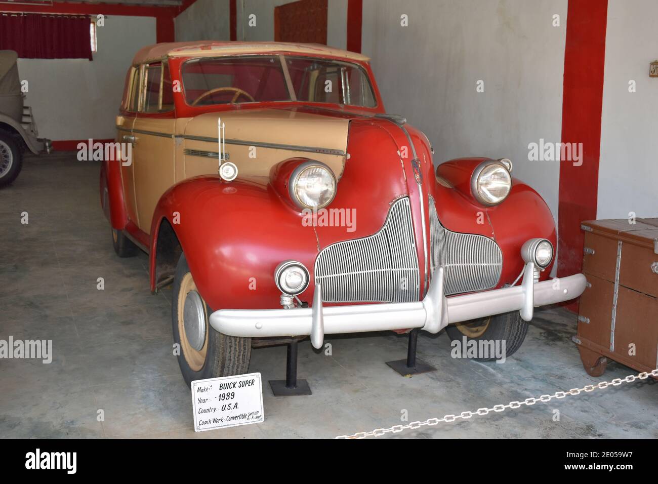 16 Nov 2020, Auto World Vintage Car Museum. Ahmedabad, Gujarat, India. BUICK SUPER, YEAR 1939, U.S.A, Convertible Sedan Stock Photo