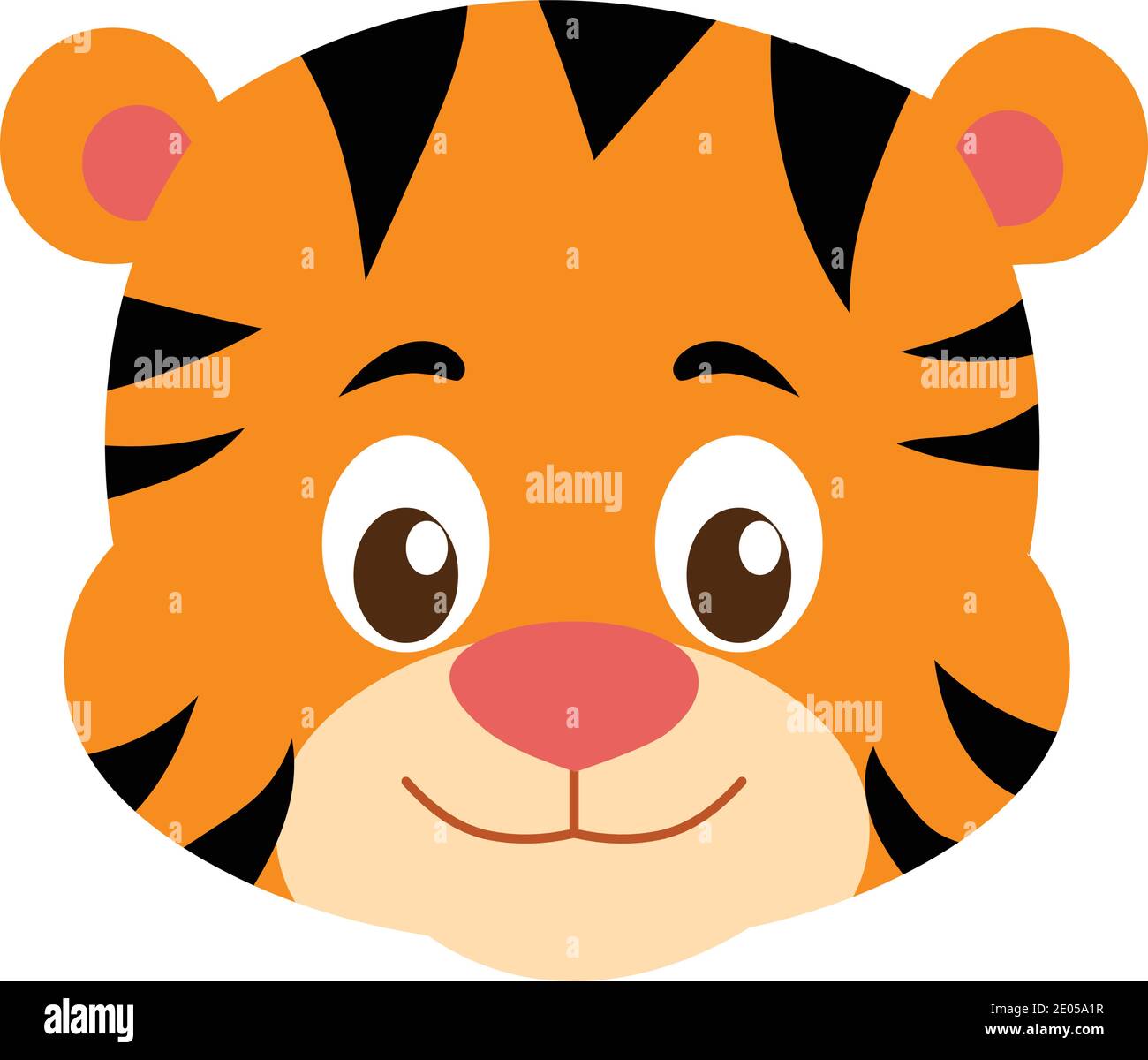 Cartoon Tiger Head Stock Vector Image & Art - Alamy