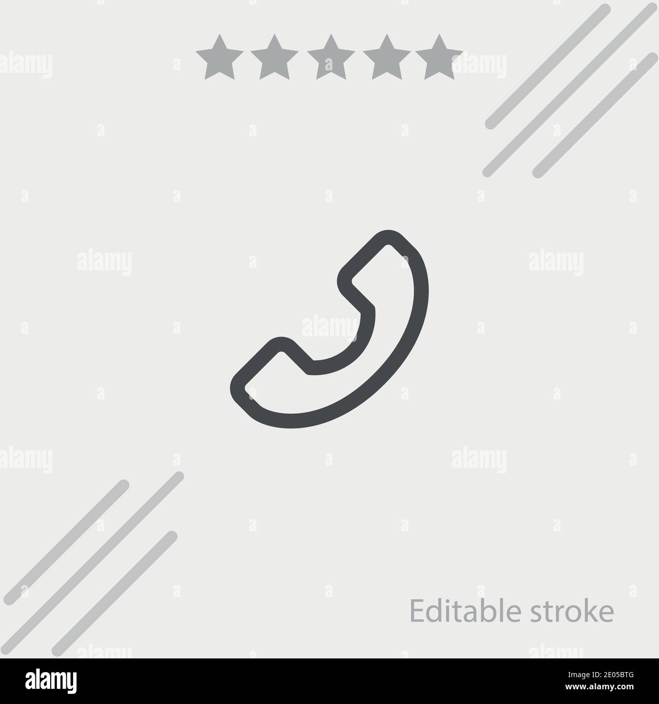 telephone auricular outline vector icon modern simple vector illustration Stock Vector