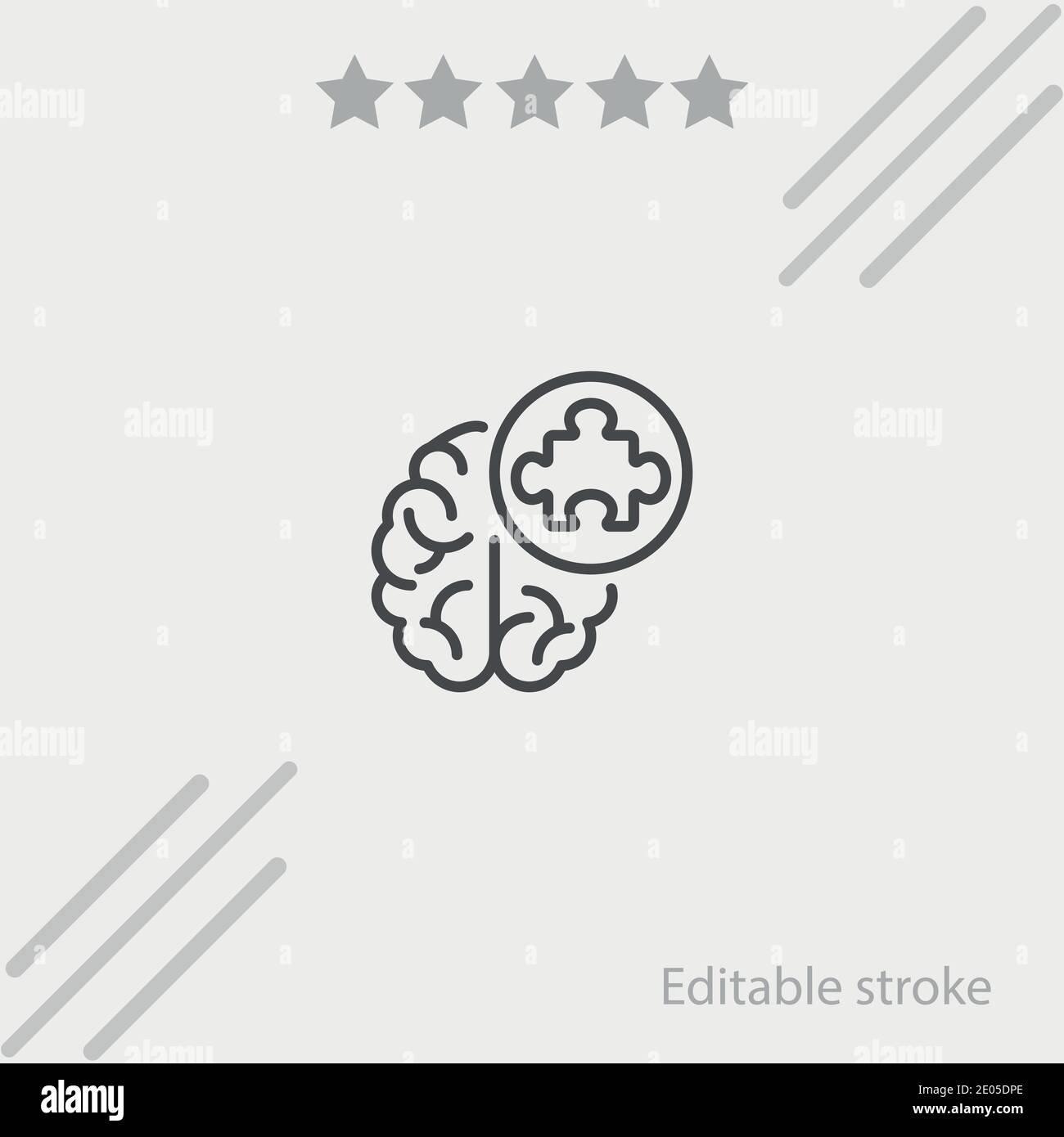 brain vector icon modern simple vector illustration Stock Vector