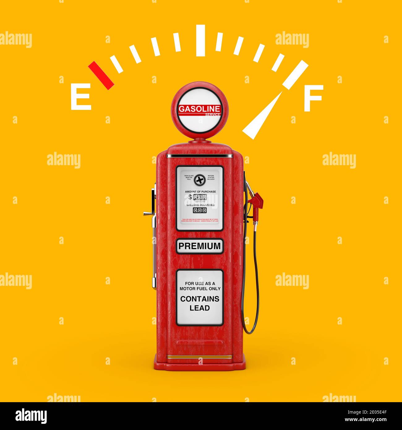 Fuel Gauge At Red High Resolution Stock Photography And Images Alamy