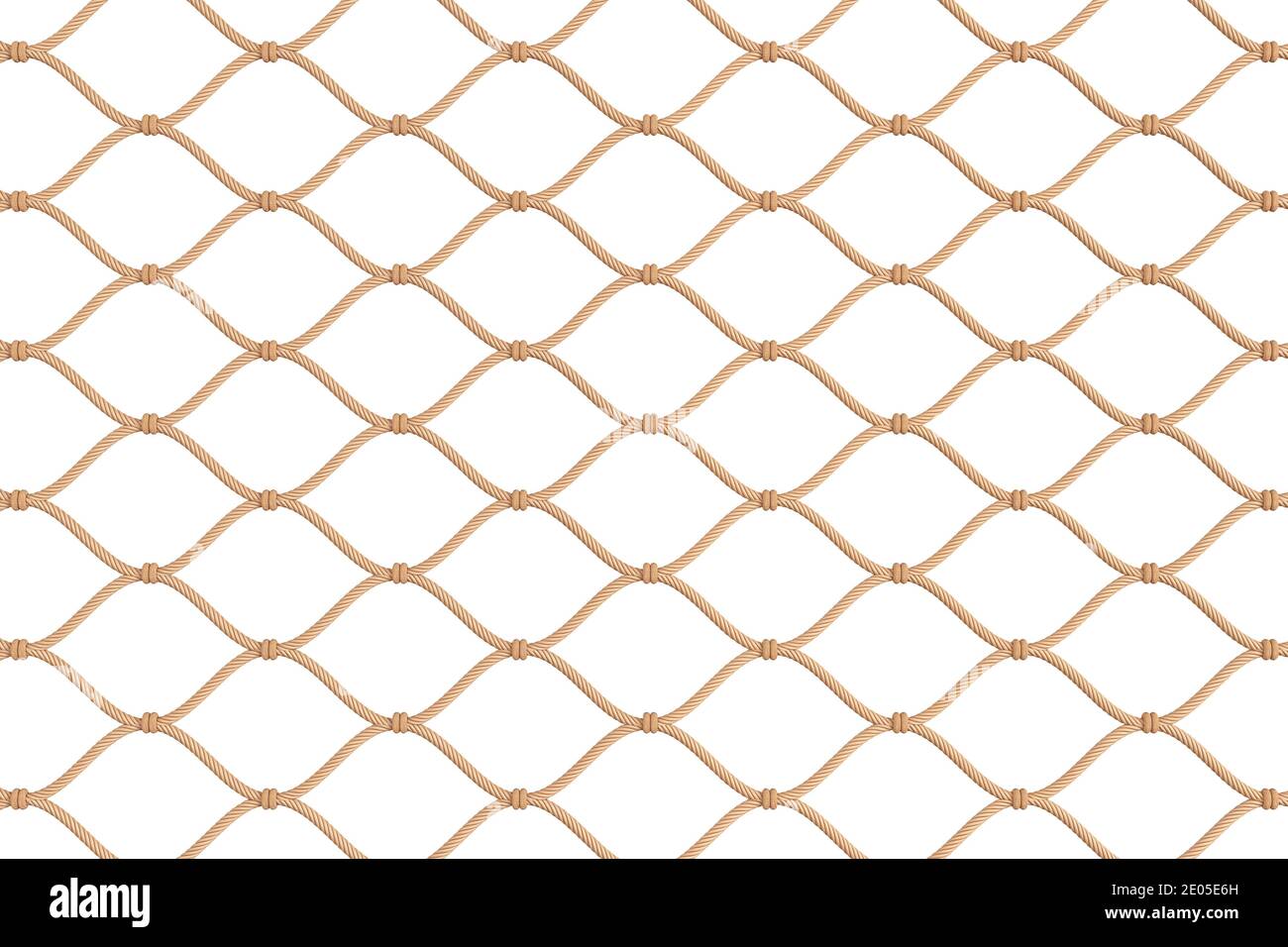 Yellow Rope Woven as Fishing Net Cells Closeup on a white background. 3d  Rendering Stock Photo - Alamy