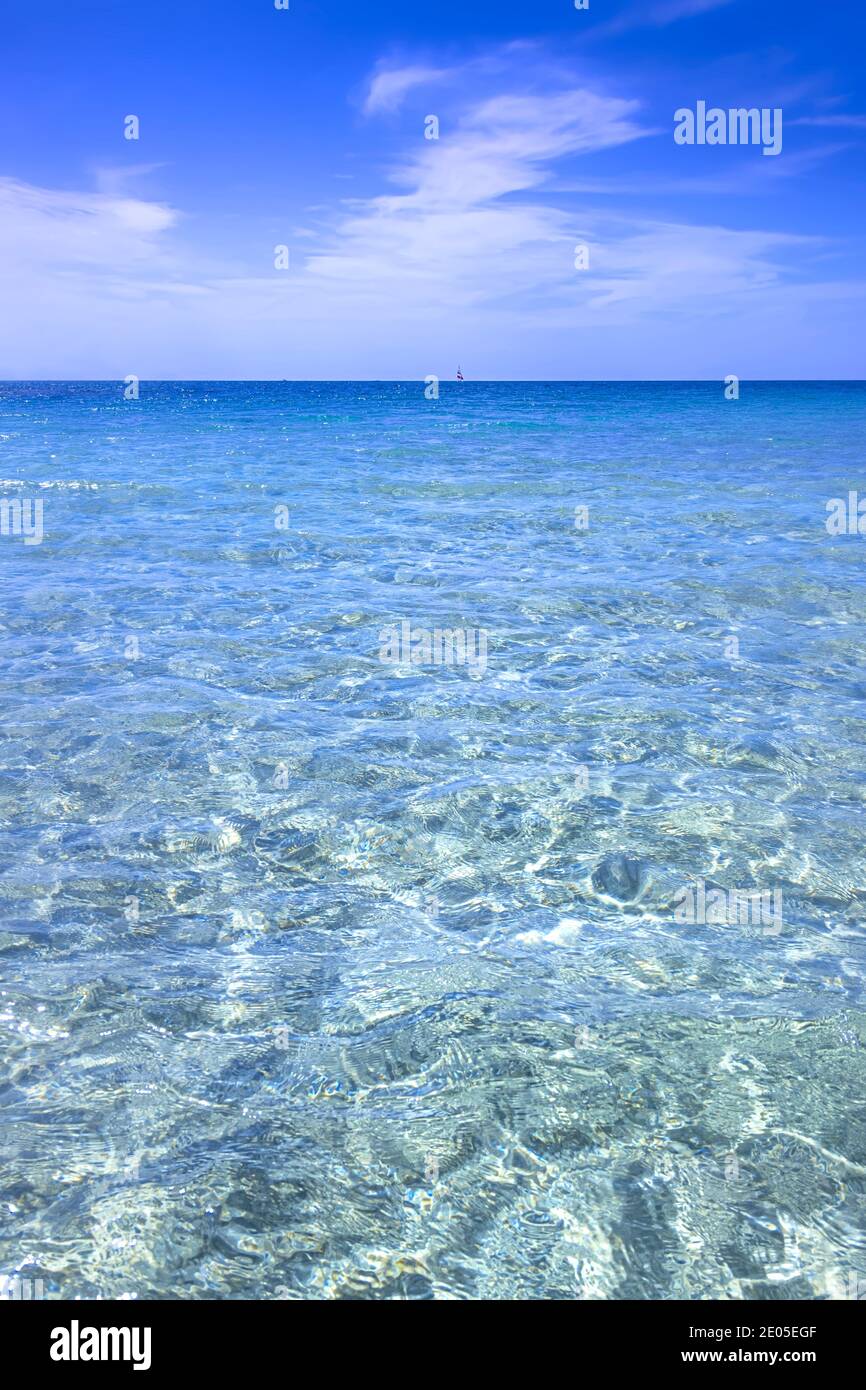 Crystalline sea of Apulia, Italy. Stock Photo