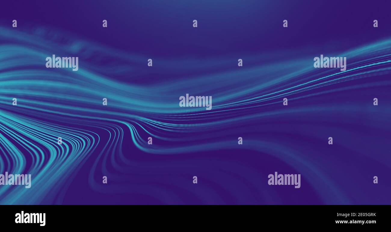 Abstract technology background. Wave effect blue futuristic background ...