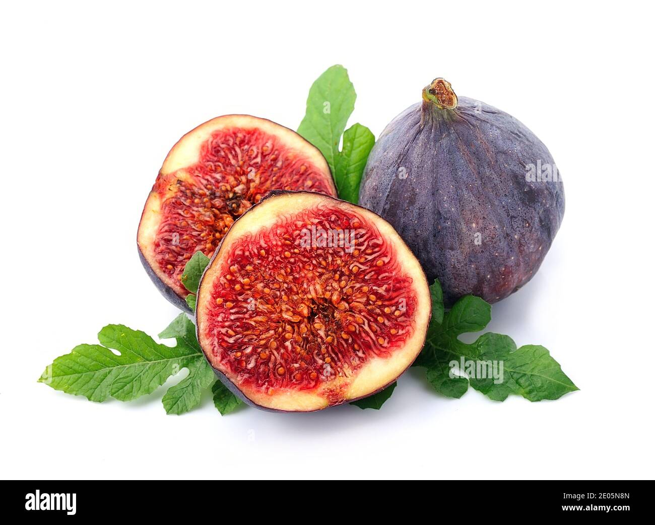Autumn leaves on fig Cut Out Stock Images & Pictures - Alamy