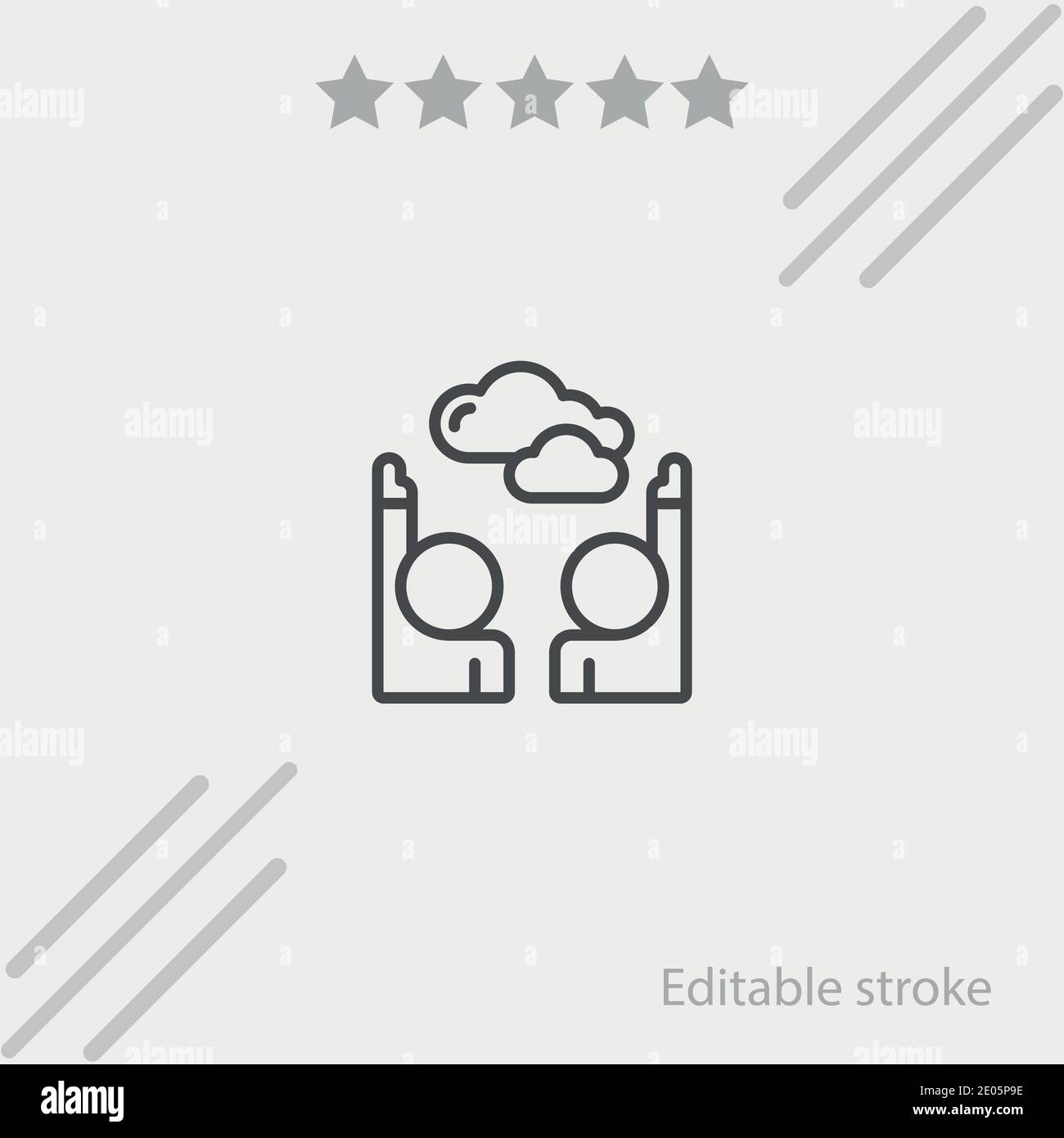 cloud watching vector icon modern simple vector illustration Stock