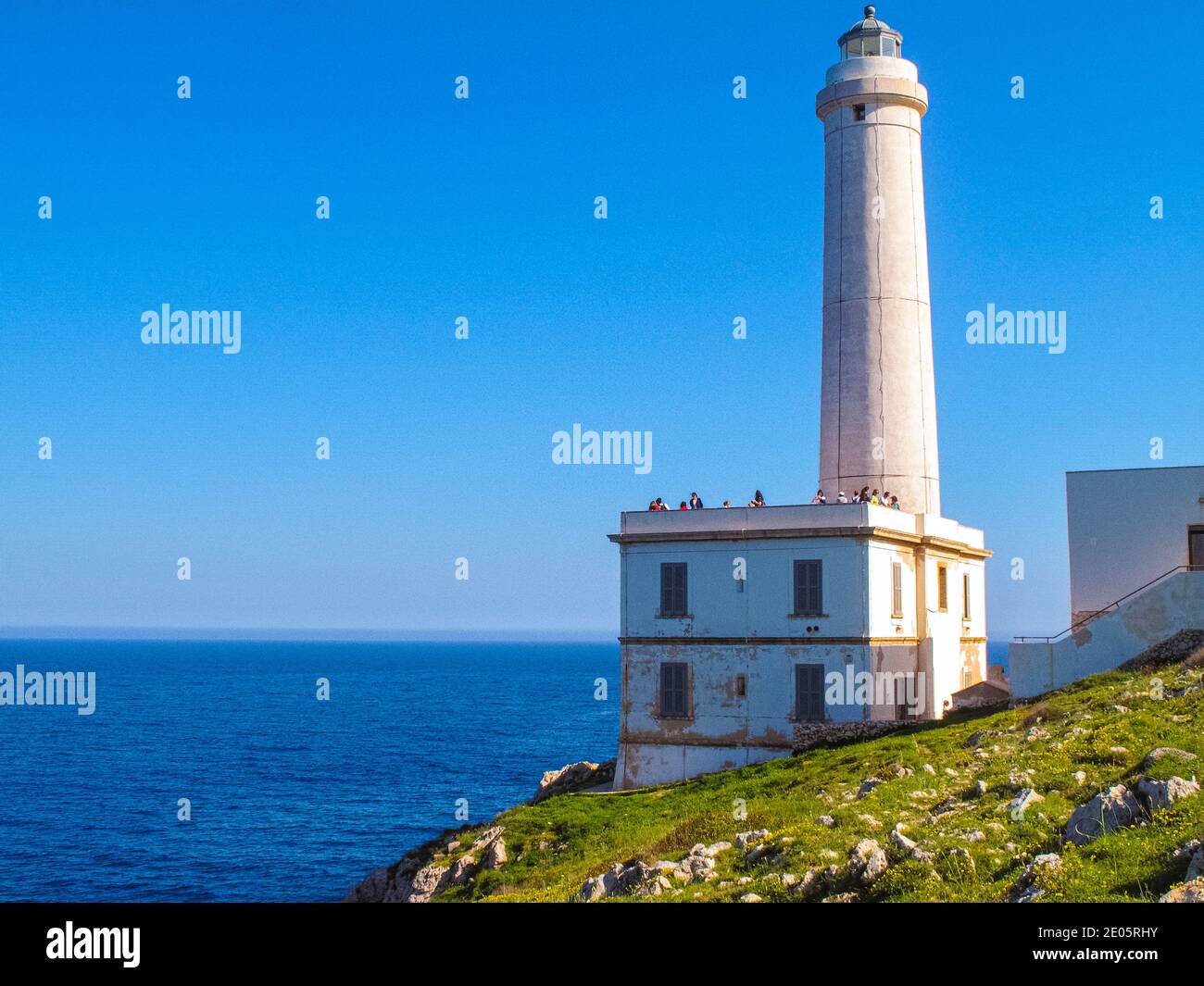 Italy Apulia Salento Coast between Otranto and Porto Badisco - The Lighthouse of Punta Palascìa Stock Photo