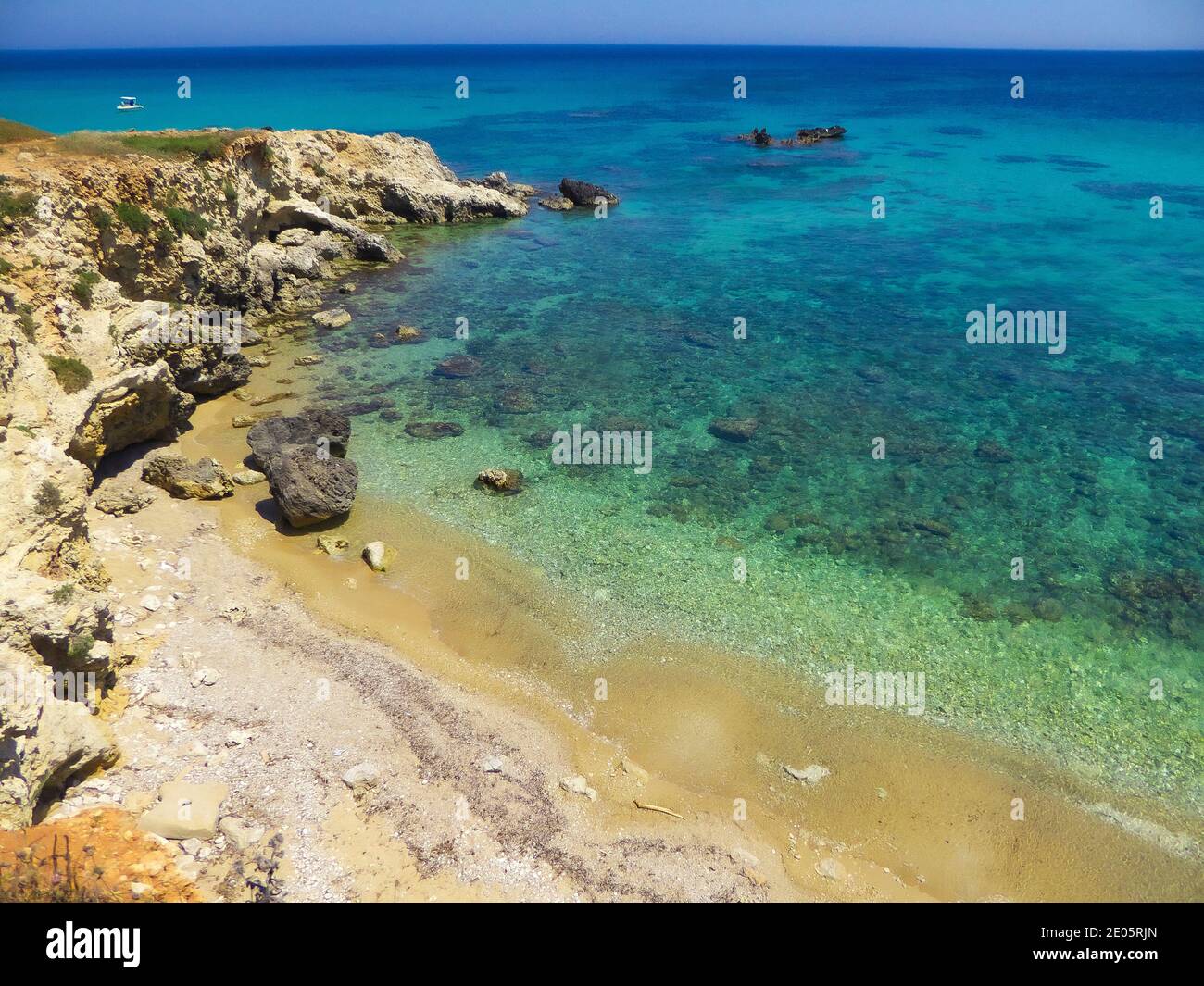 Italy Apulia Salento Coast between Otranto and Porto Badisco Stock Photo