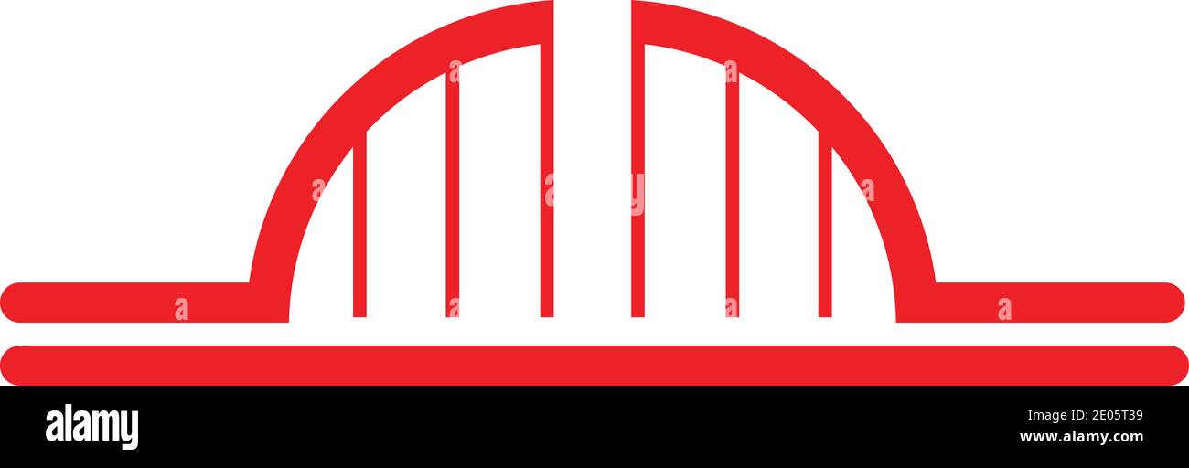 Bridge Logo Template vector icon illustration design Stock Vector
