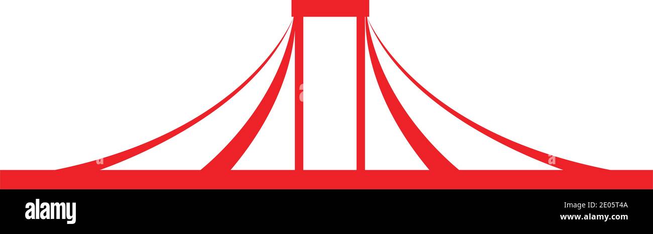Bridge Logo Template vector icon illustration design Stock Vector