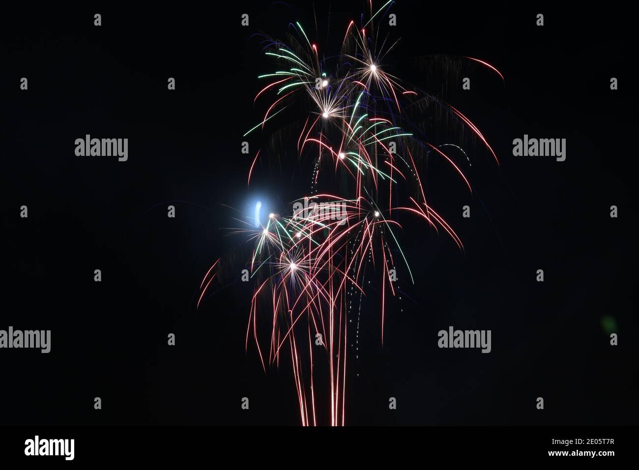 Fireworks Into 2020 Stock Photo